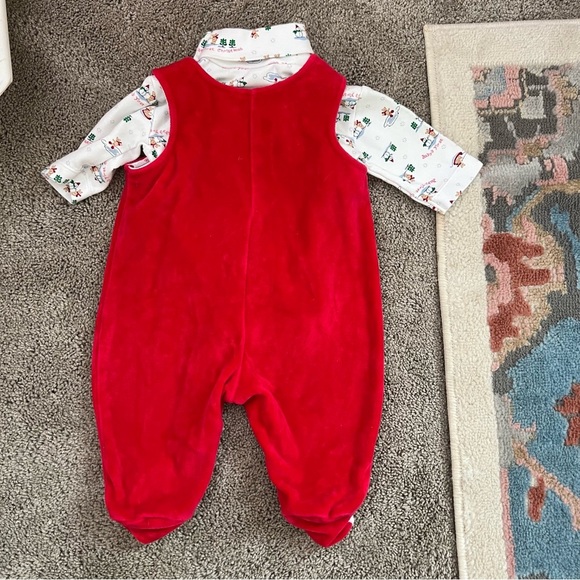Unisex vintage baby’s 1st Christmas Holiday One Piece w/ Snowman & Bear no flaws - Picture 3 of 3